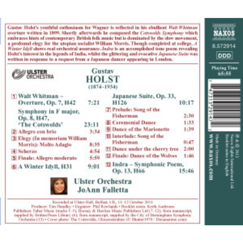 Naxos Holst: Cotswolds Symphony