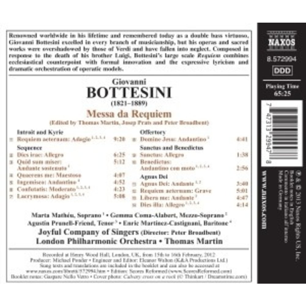 Naxos Bottesini: Messa Da Requiem
