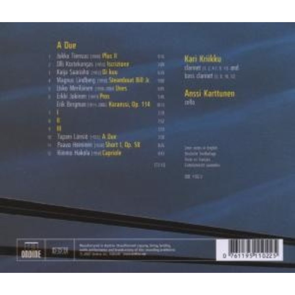 Ondine A Due, Duos For Clarinet And C