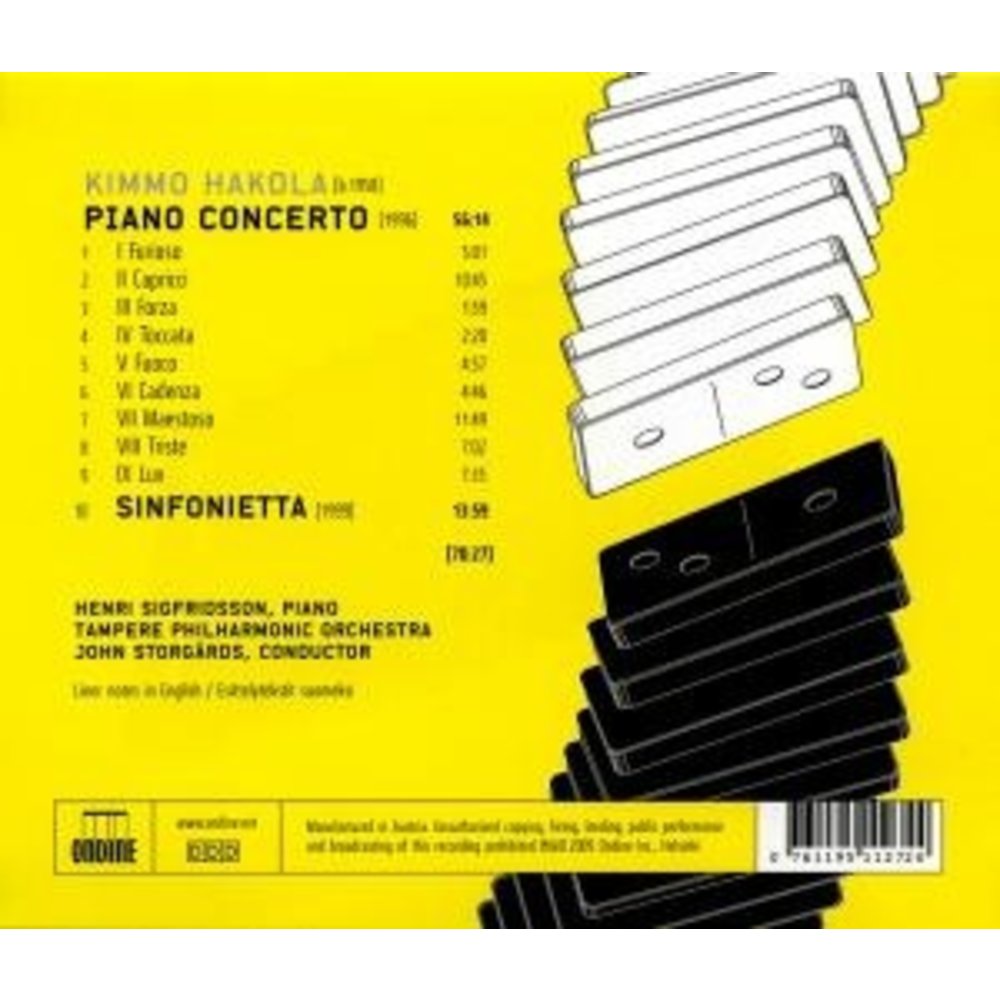 Ondine Piano Concerto, Sinfonietta