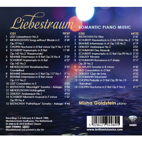 Brilliant Classics Liebestraum, Romantic Piano Music