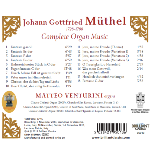 Brilliant Classics Muthel: Complete Organ Music
