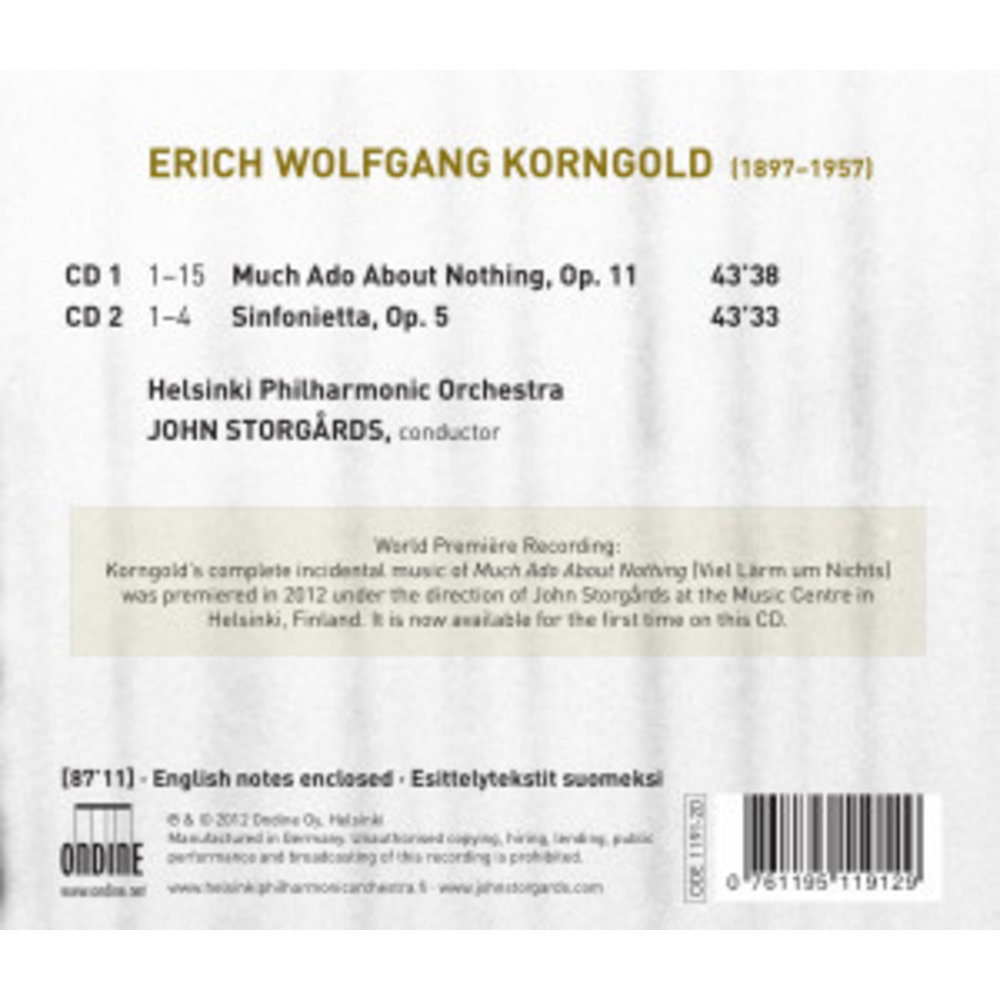 Ondine Korngold: Much Ado About..