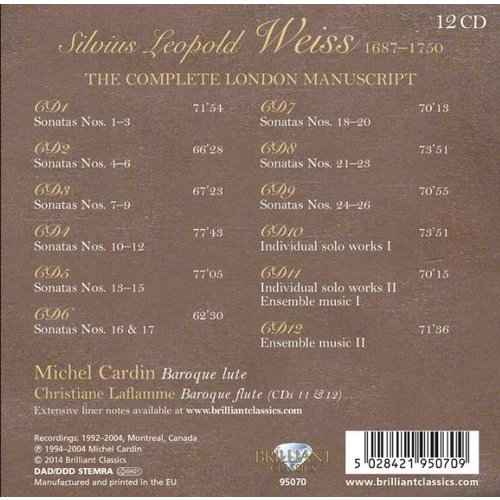 Brilliant Classics Weiss: The Complete London Manuscript