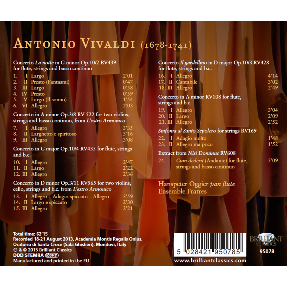 Brilliant Classics Vivaldi Pan Flute Concertos