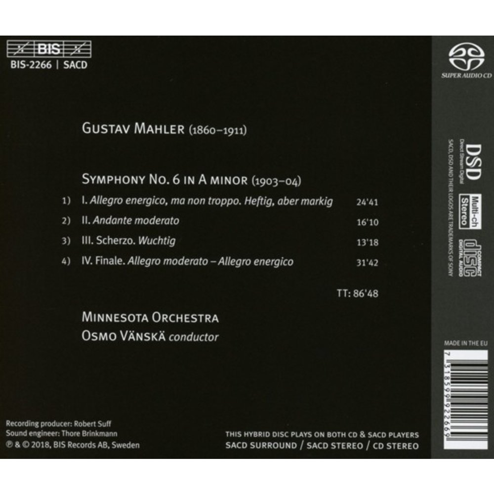 BIS Mahler: Symphony No. 6