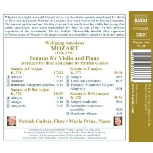 Naxos Mozart: Sonatas For Violin