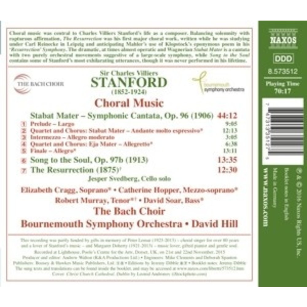 Naxos Choral Music,Stabat Mater,Song To The So