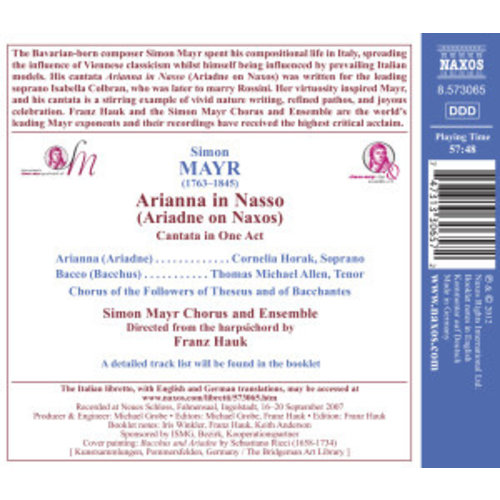 Naxos Mayr: Arianna In Nasso