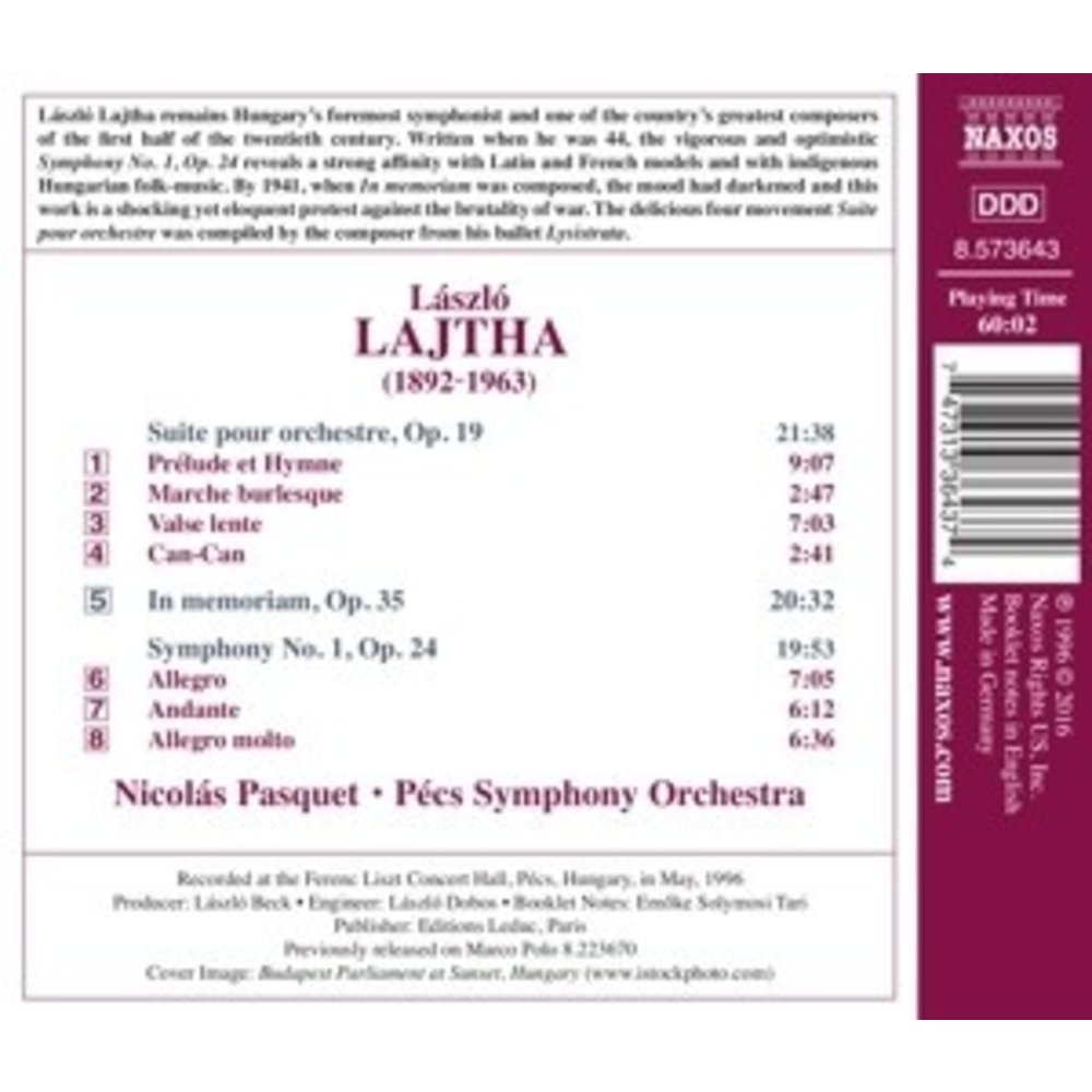 Naxos Orchestral Works, Vol. 1 Symphony No. 1