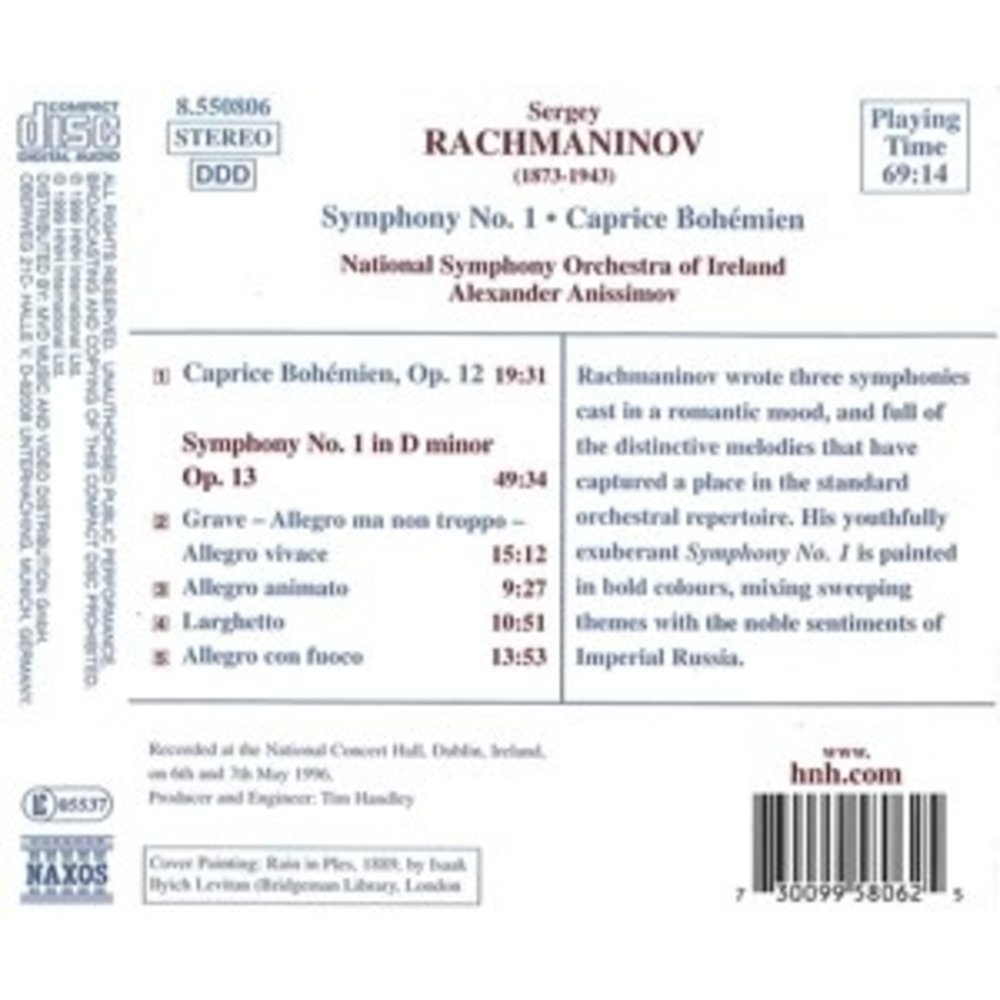 Naxos Rachmaninov: Sym.no. 1