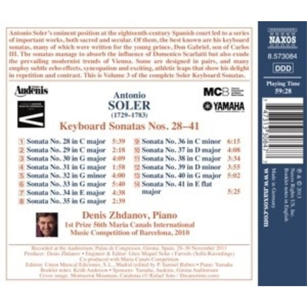 Naxos Soler: Keyboard Sonatas 28-41