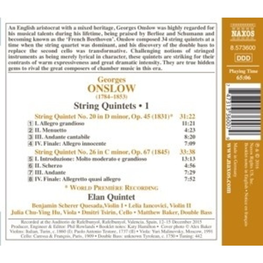 Naxos String Quintets, Vol. 1