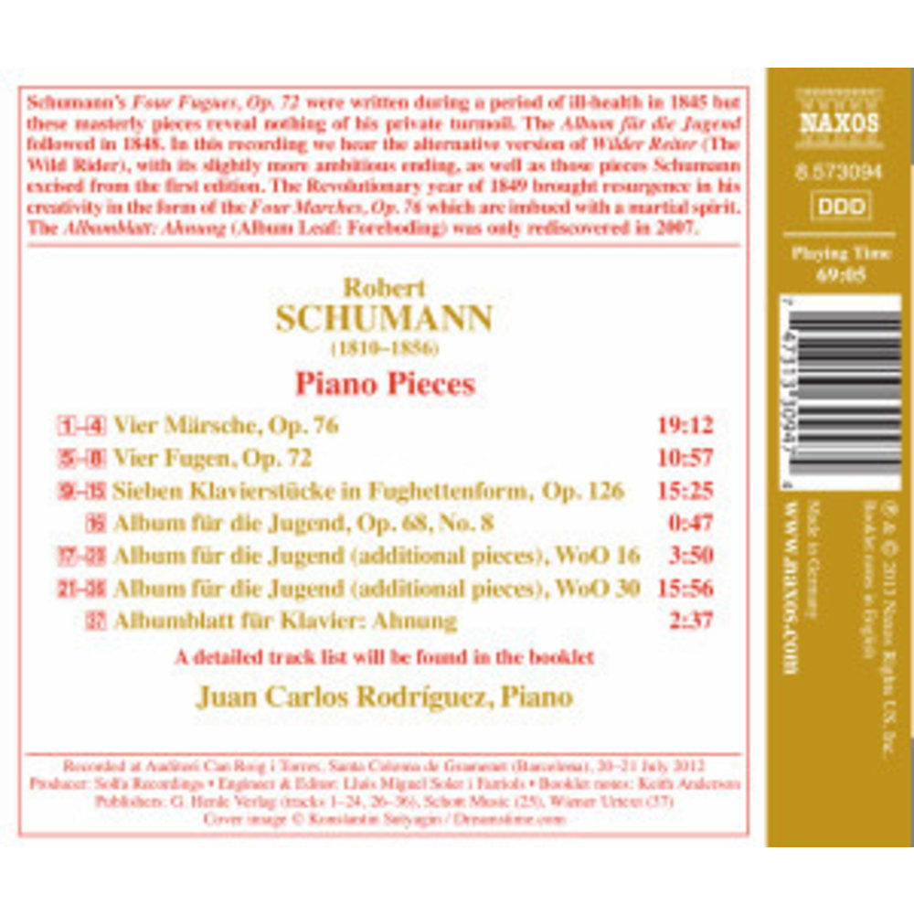 Naxos Schumann: 4 Marches/4 Fugues