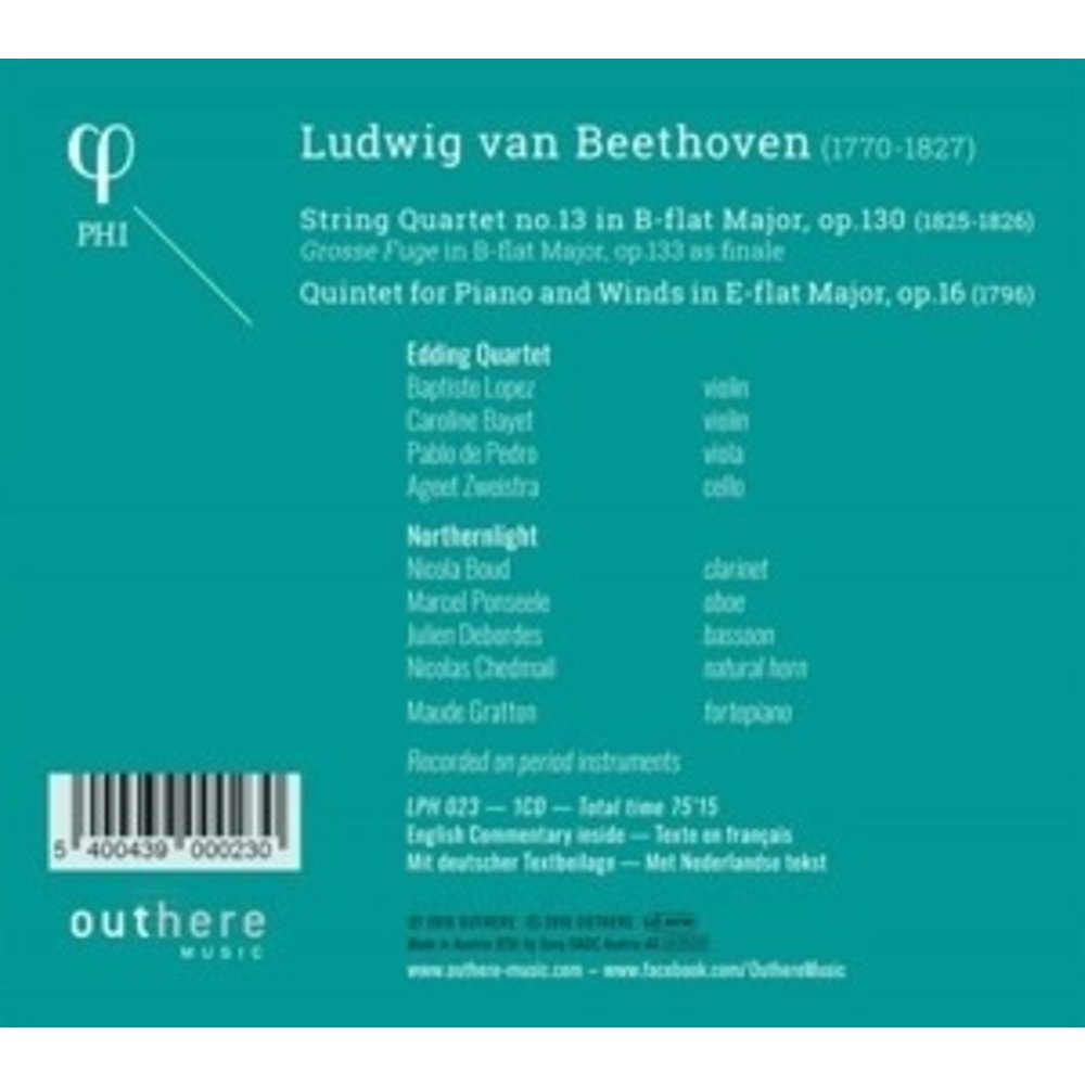 Phi String Quartet, Op.130 L Grosse Fuge, Op