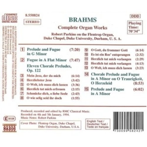 Naxos Brahms: Complete Organ Works