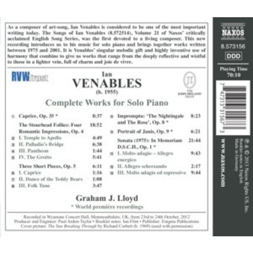 Naxos Venables: Works For Solo Piano