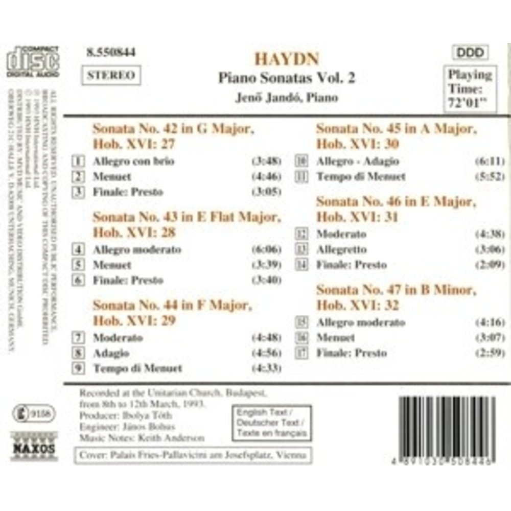 Naxos Haydn: Piano Sonatas Vol.2