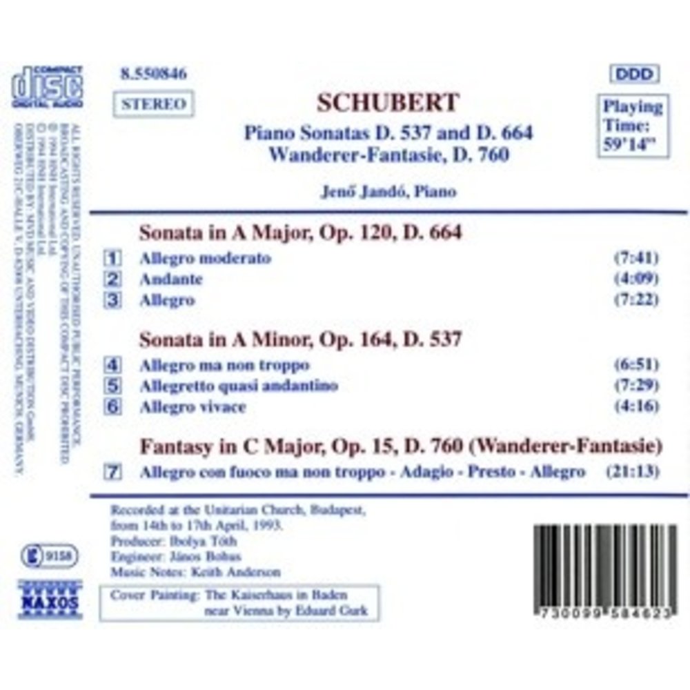 Naxos Schubert: Piano Son. D537&D664