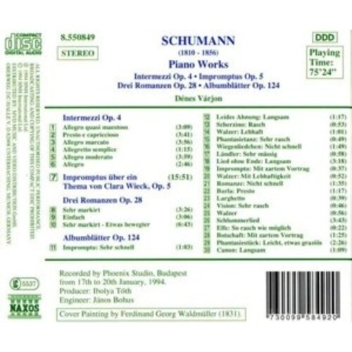 Naxos Schumann: Intermezzi Op.4 Etc.