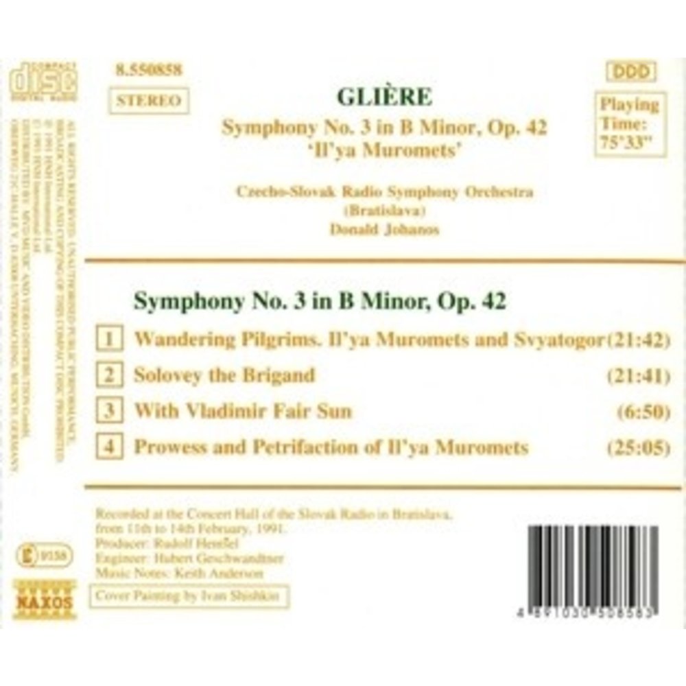Naxos Gliere:symph. 3 Il'ya Muromets