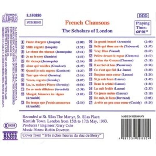 Naxos French Chansons