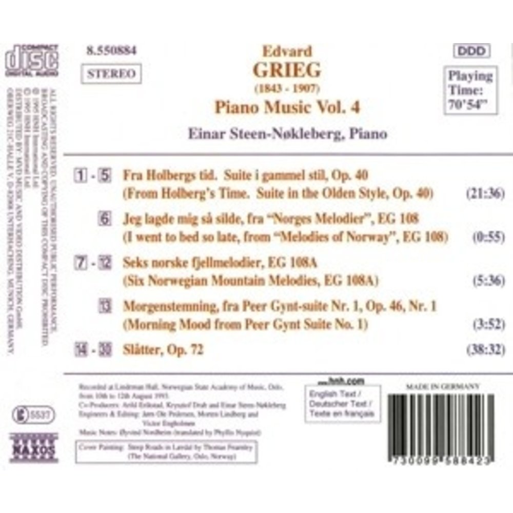 Naxos Grieg: Piano Music Vol.4