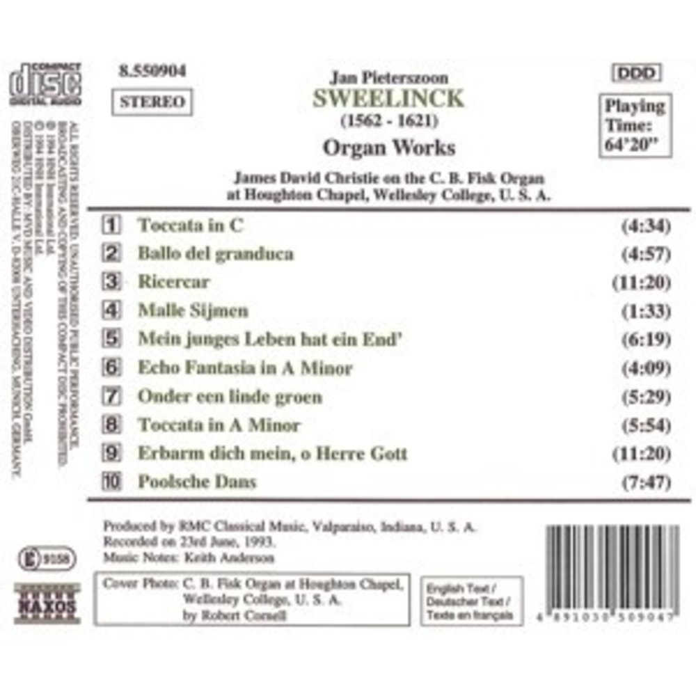 Naxos Sweelinck: Organ Works
