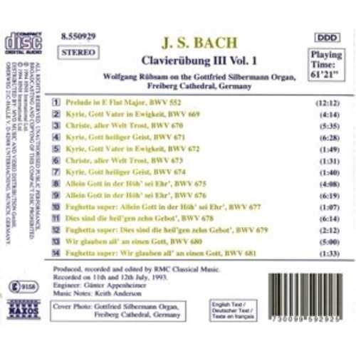 Naxos Bach J.s:clavierubung Iii Vol1