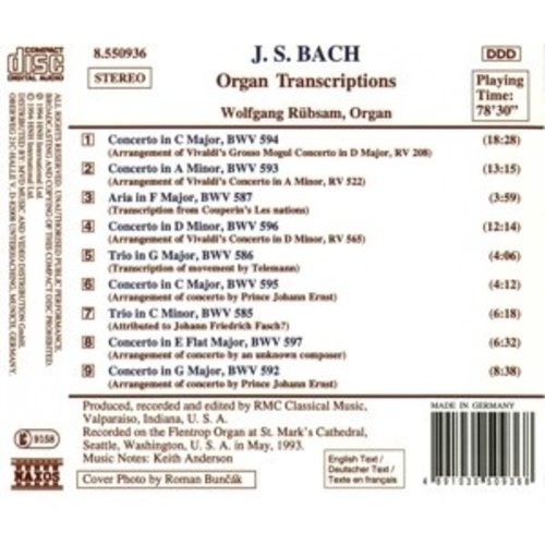 Naxos Bach J.s.:Organ Transcriptions