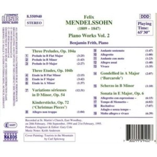 Naxos Mendelssohn: Piano Works Vol.2