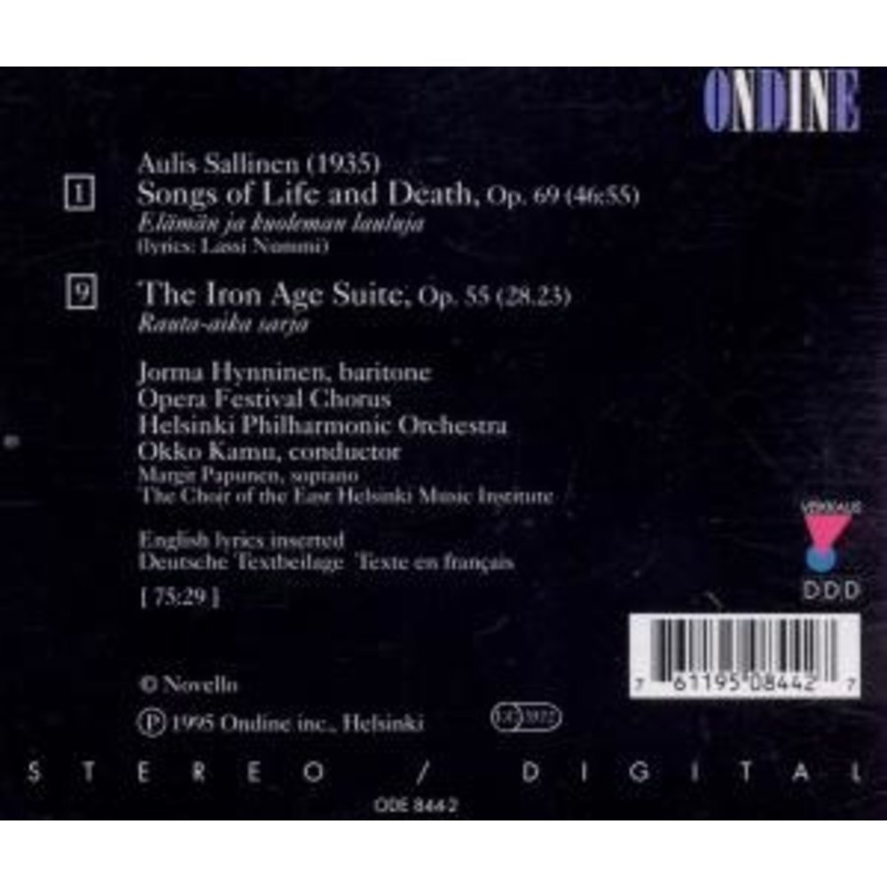 Ondine Songs Of Life And Death