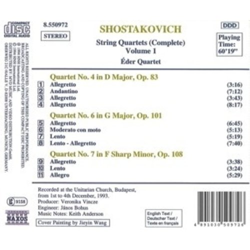 Naxos Shostakovich: Str. 4Tets Vol.1