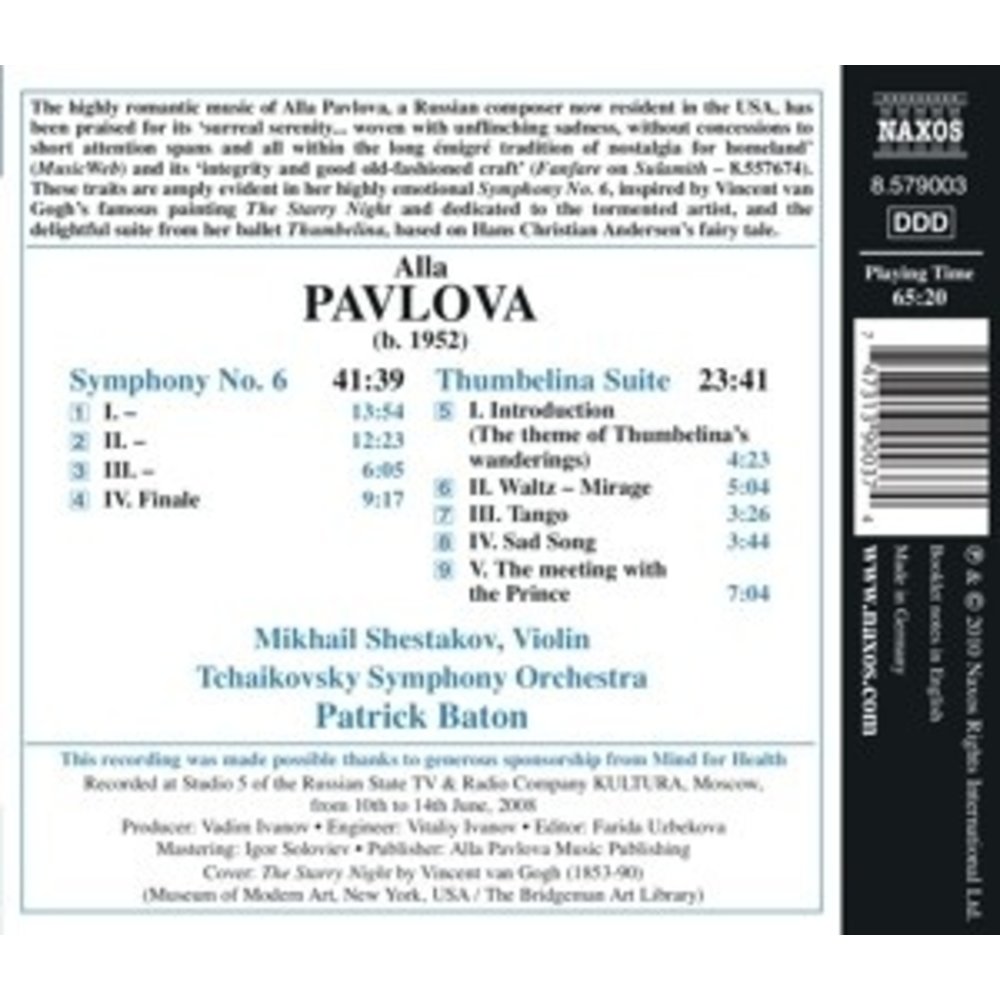 Naxos Pavlova: Symphony No.6
