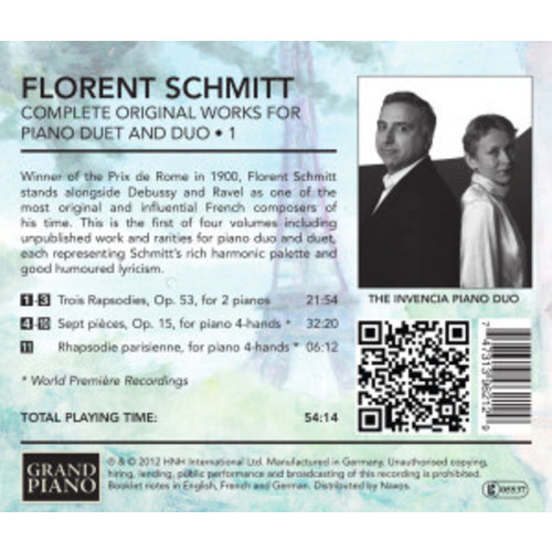 Grand Piano Schmitt: Works For Piano Duet 1