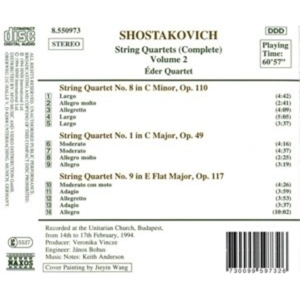 Naxos Shostakovich: Str. 4Tets Vol.2