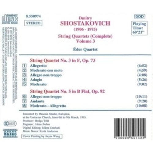 Naxos Shostakovich: Str. 4Tets Vol.3