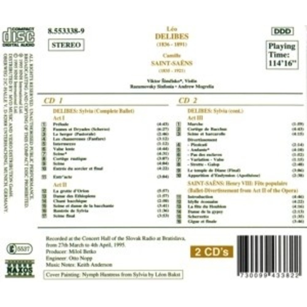Naxos Delibes/St.-Saens: Sylvia Etc.