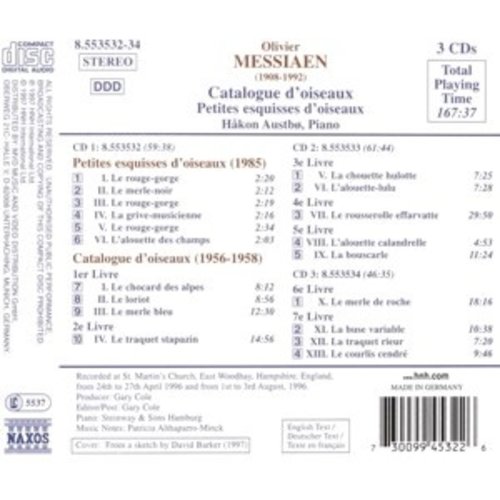 Naxos Messiaen: Catalogue D'oiseaux