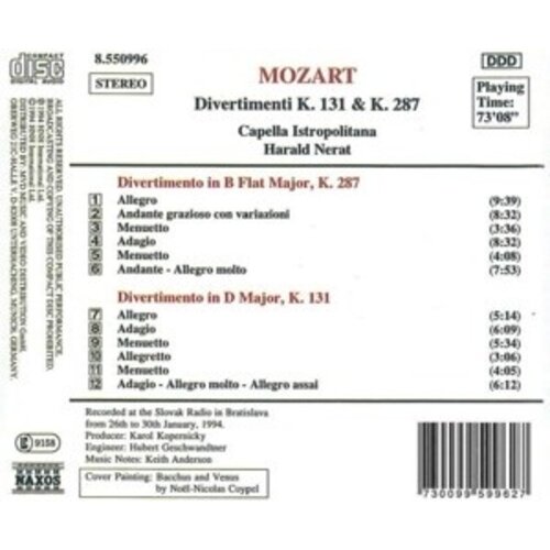 Naxos Mozart: Divertimenti K131&K287