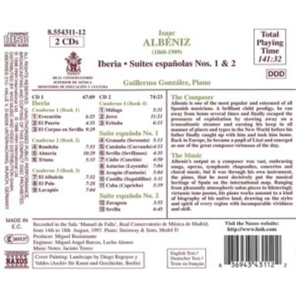 Naxos Albeniz: Iberia.suites Espanol (2CD)