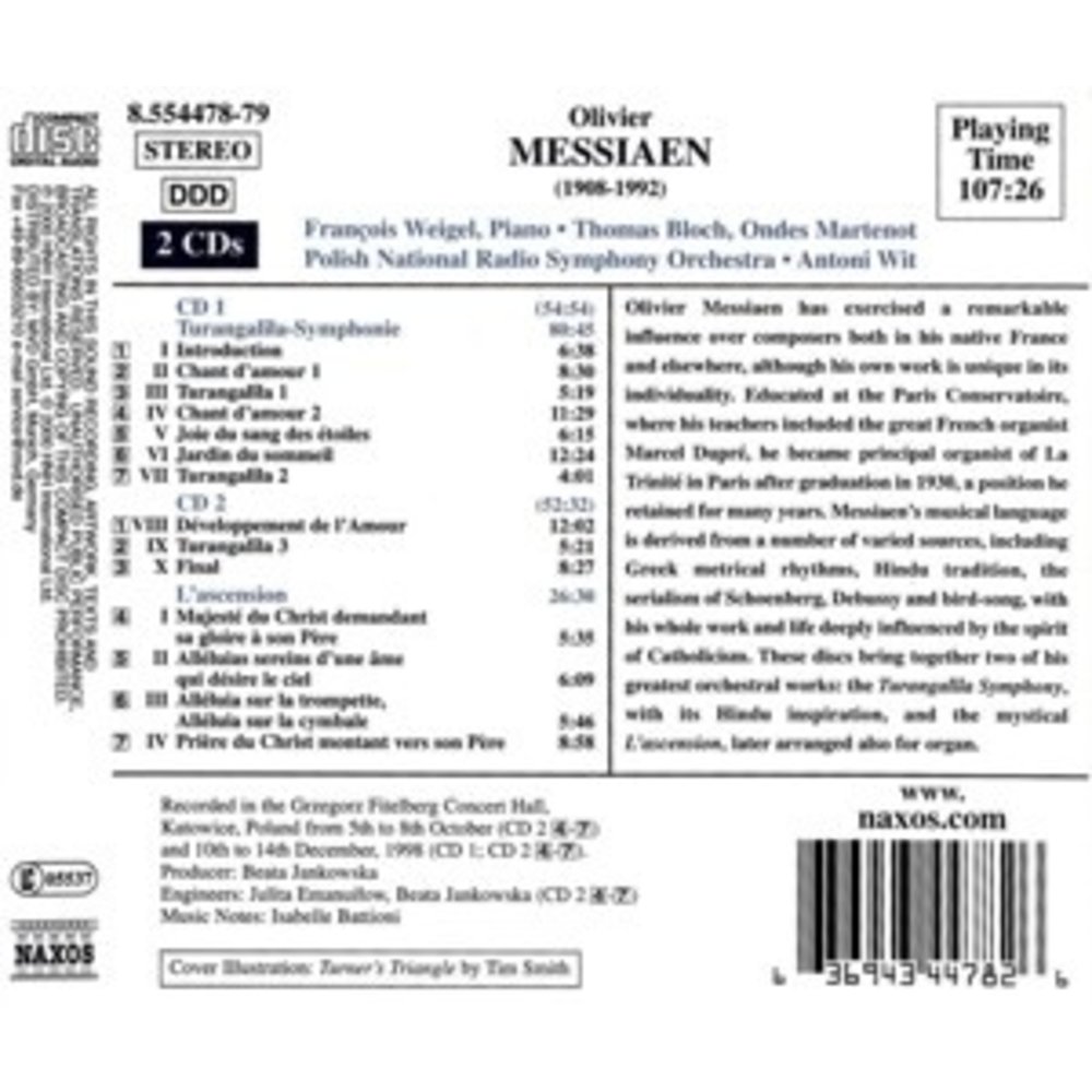 Naxos Messiaen: Turangalila.l'ascens