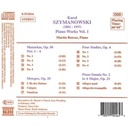 Naxos Szymanowski: Piano Works Vol.1