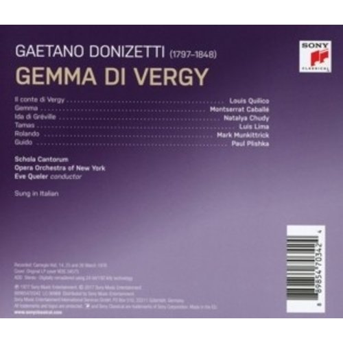 Sony Classical Gemma Di Vergy