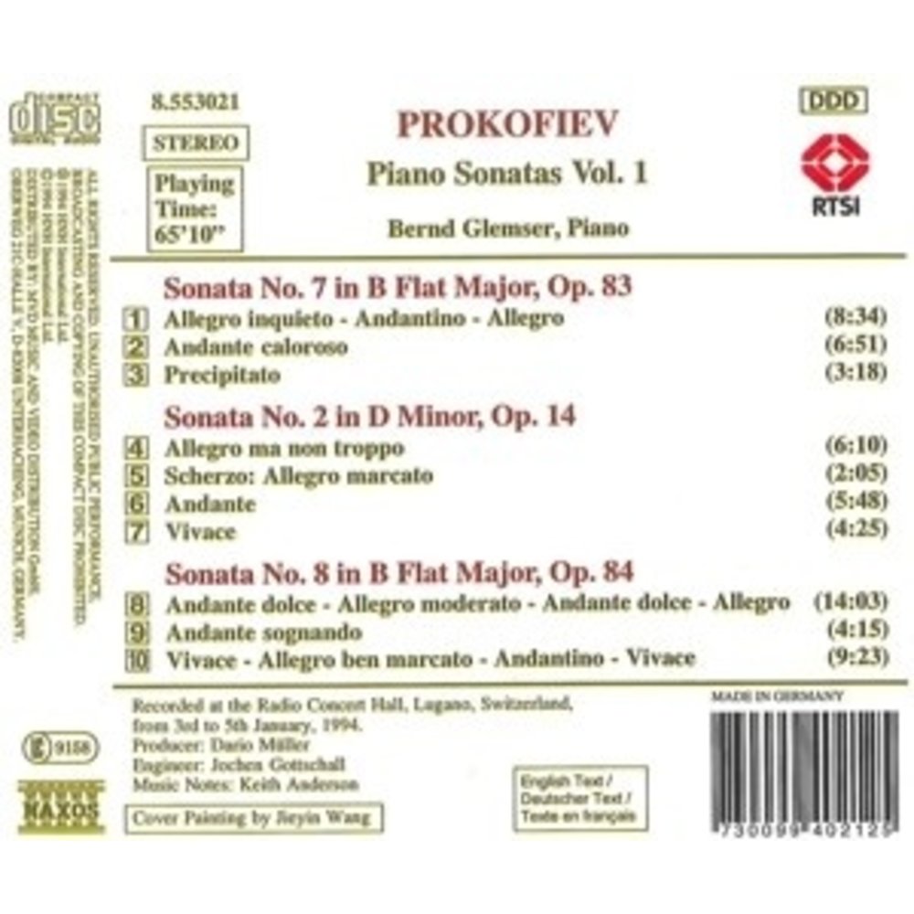 Naxos Prokofiev: Piano Sonatas 2,7&8