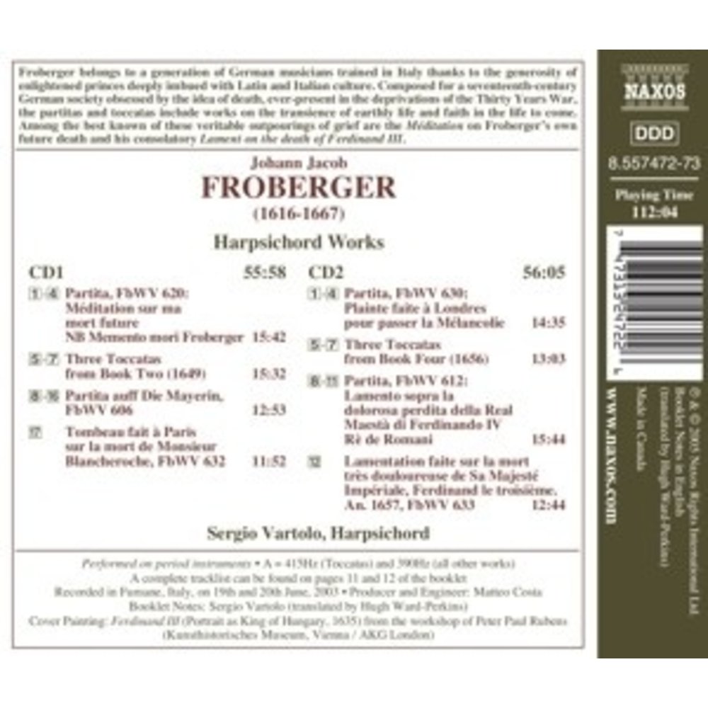 Naxos Froberger: Toccatas & Partitas