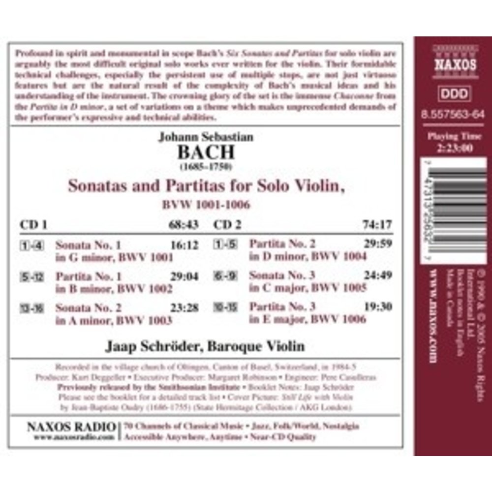 Naxos Bach: Sonatas And Partitas