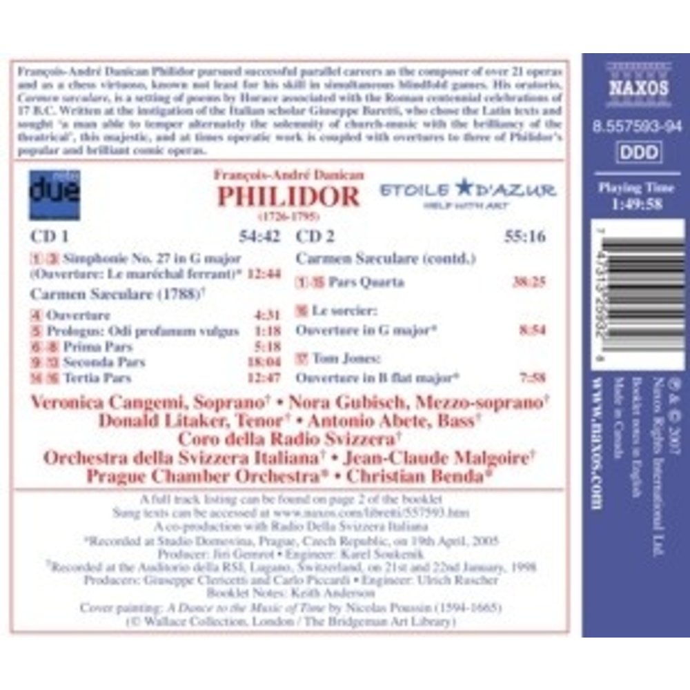 Naxos Philidor: Carmen Saeculare