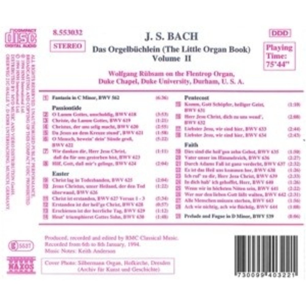 Naxos Bach J.s.: Das Orgelbuchlein 2