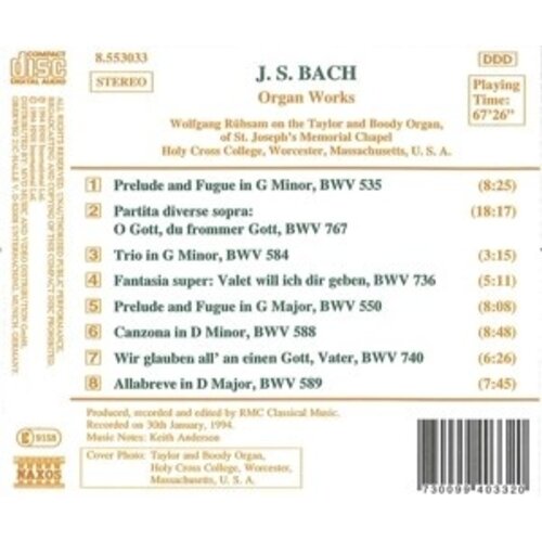 Naxos Bach J. S.: Organ Works